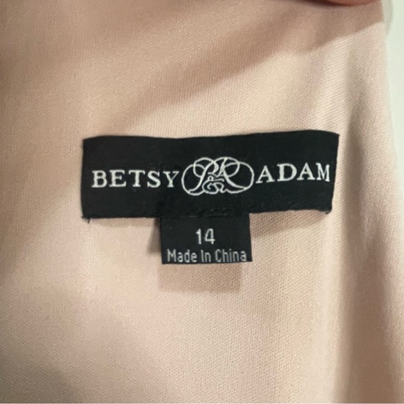 BETSY and Adam Metallic Pink and Gold Formal Prom Gown Dress *has pockets* - Picture 12 of 16